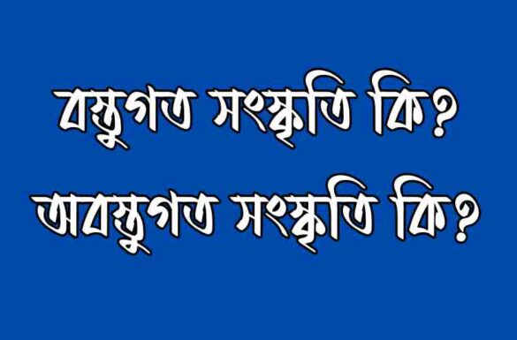 বস্তুগত সংস্কৃতি কি, অবস্তুগত সংস্কৃতি কি,