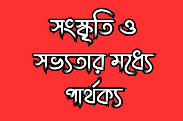 সংস্কৃতি ও সভ্যতার মধ্যে পার্থক্য