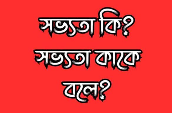 সভ্যতা কি বা সভ্যতা কাকে বলে