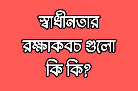 স্বাধীনতার রক্ষাকবচ গুলো কি কি স্বাধীনতার রক্ষাকবচ গুলো কি কি