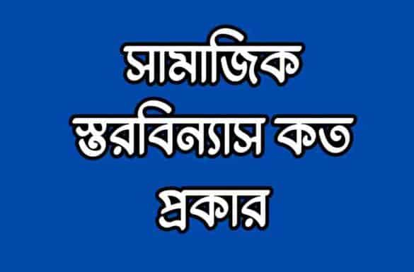 সামাজিক স্তরবিন্যাস কত প্রকার