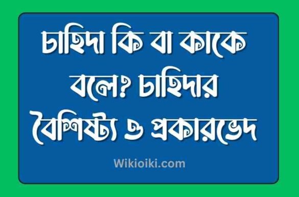 চাহিদা কি, চাহিদা কাকে বলে, চাহিদার বৈশিষ্ট্য, চাহিদার প্রকারভেদ,