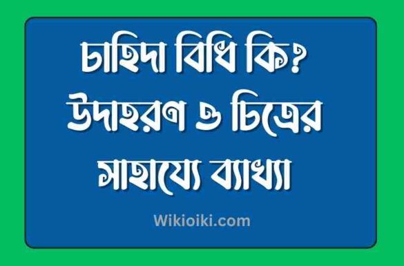 চাহিদা বিধি কি, চাহিদা বিধি ব্যাখ্যা কর,