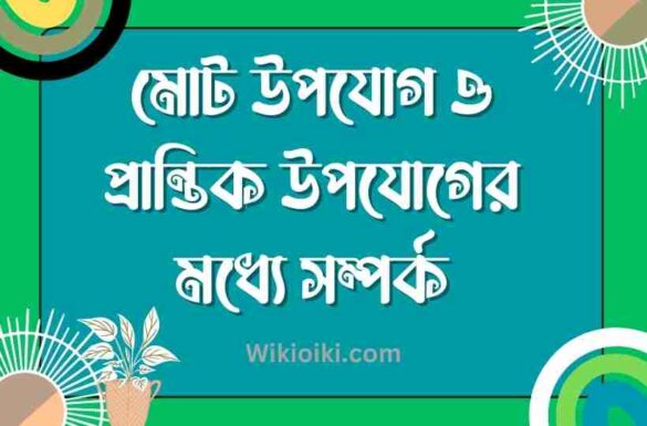 মোট উপযোগ ও প্রান্তিক উপযোগের মধ্যে সম্পর্ক,