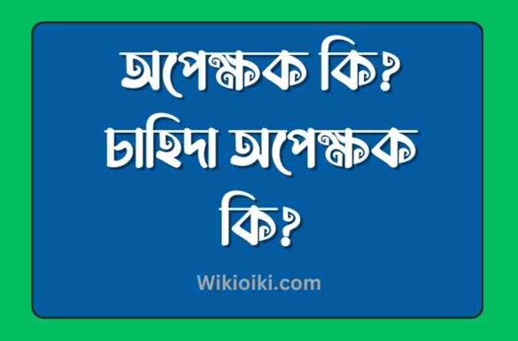 অপেক্ষক কি, অপেক্ষক কাকে বলে, চাহিদা অপেক্ষক কি,