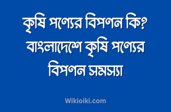 কৃষি পণ্যের বিপণন কি, বাংলাদেশে কৃষি পণ্যের বিপণন সমস্যা,