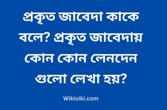 প্রকৃত জাবেদা